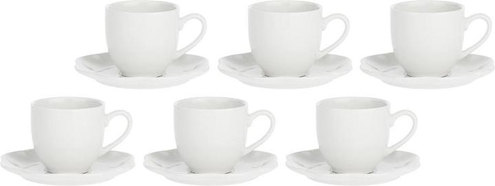 Image du produit La Porcellana Bianca Set de 6 tasses à café avec soucoupe Villadeifiori - Blanc 85 ml (85 ml, 6 x)