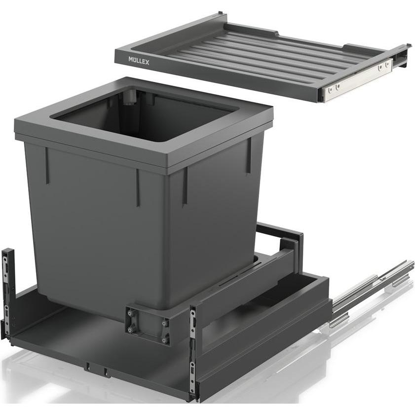 Müllex Abfall-Auszugsystem X-LINE X50 Basic Pro, Abfalleimer, Grau