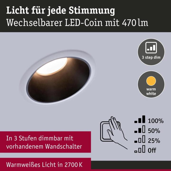 Produktbild Paulmann Einbauleuchte Cole Set (460 lm)