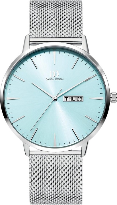 Immagine prodotto Danish Design Dänisches Design Tidlã¸s Akilia Day/Datum Husky Blue Mesh IQ69Q1267 (Orologio da polso analogico, 41 mm)