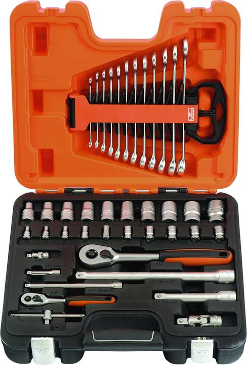 Actual product image Bahco 1/4" and 1/2" socket spanner set, metric, hexagonal, including combination spanner set - 41-t