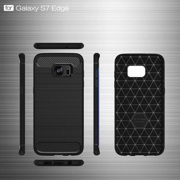 Produktbild König Design Handyhülle für Samsung Galaxy S7 Edge Schutzcase Backcover Bumper Etuis Schwarz (Samsung Galaxy S7 Edge)