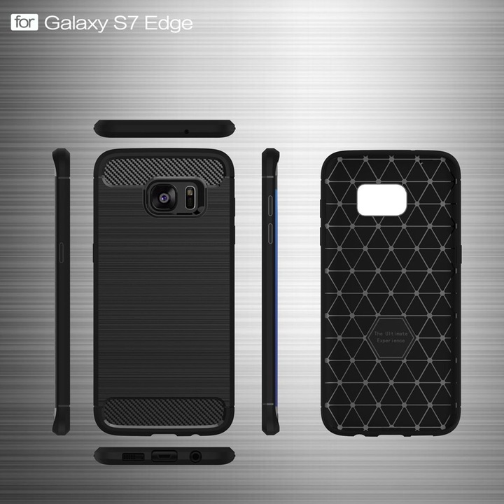 Actual product image König Design Mobile Phone Case for Samsung Galaxy S7 Edge Protective Case Backcover Bumper Cases Black (Samsung Galaxy S7 Edge)
