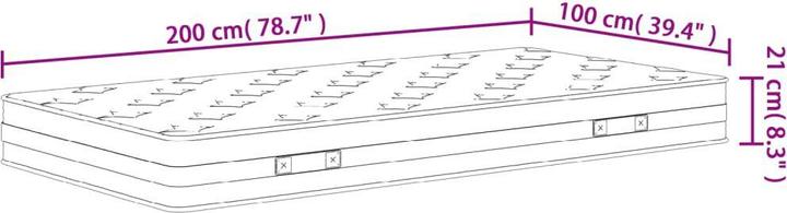 Produktbild vidaXL Jerzy (Schaumstoffkern, 100 x 200 cm)