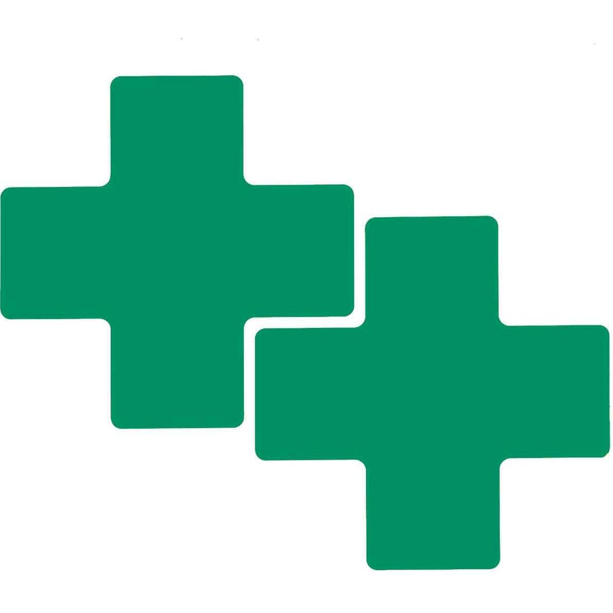 Thumbnail - Brady, Etiketten, B-514, ToughStripe, Bodenmarkierung +-Form, Polyester, Grün, 76,2 x 203,2mm (1 VE = 20 Stück