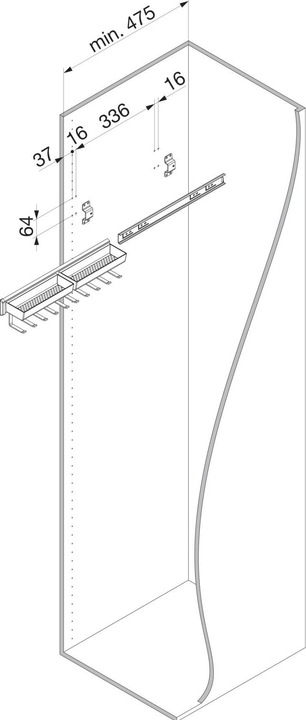 Image du produit Peka Metall Coulisse universelle