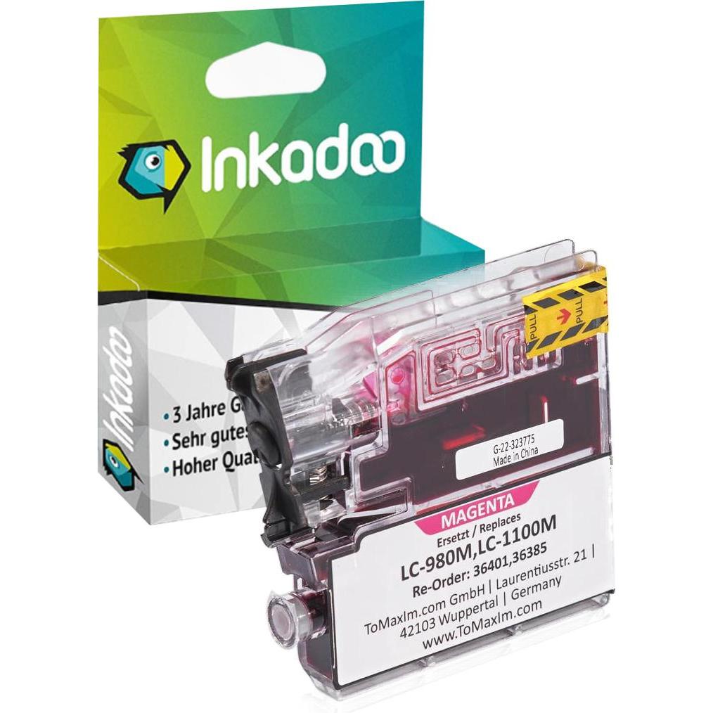 Thumbnail - Inkadoo, Druckerpatrone, Druckerpatronen kompatibel zu Brother LC-980M XL Tintenpatrone, magenta Magenta (M)