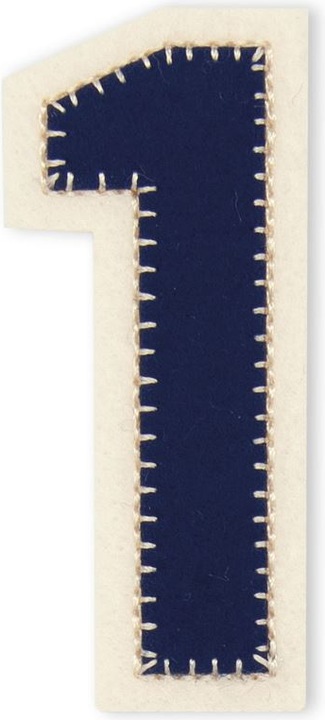 Produktbild Prym Applikation Zahl 1, blau & ecru Karte 79 x 118 mm (1 x)