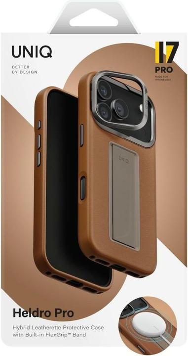 Produktbild Uniq Case Heldro Pro for iPhone 17 Pro Magclick Charging caramel (Apple iPhone 17 Pro)
