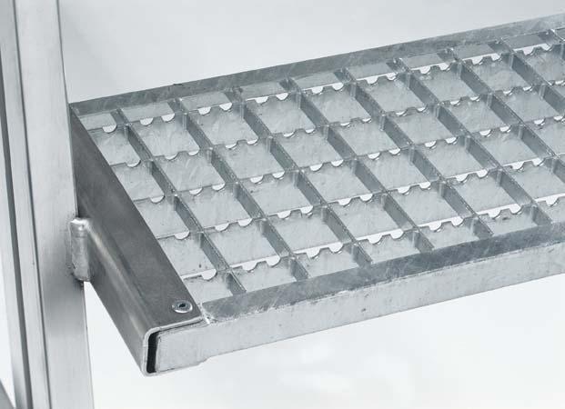 Actual product image Munk Platform steps with single sided access, platform and steps made of expanded (Platform ladder, 209 cm)