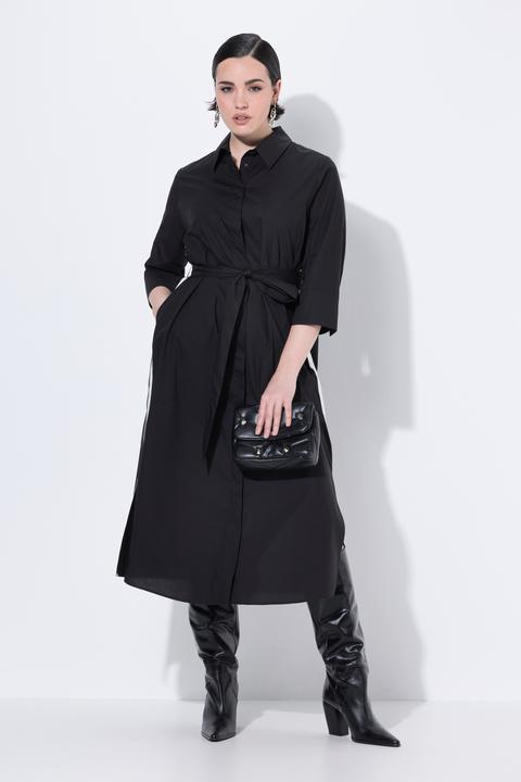 Produktbild Ulla Popken Hemdblusenkleid, Galonstreifen, Hemdkragen, 3/4-Arm (50, 52)
