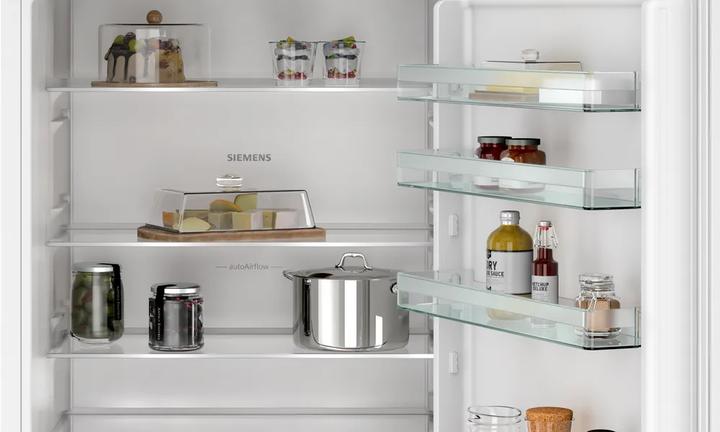 Actual product image Siemens iQ100, Built-in fridge-freezer combination with bottom freezer compartment, 193.5 x 69.1 cm, drag (383 l)