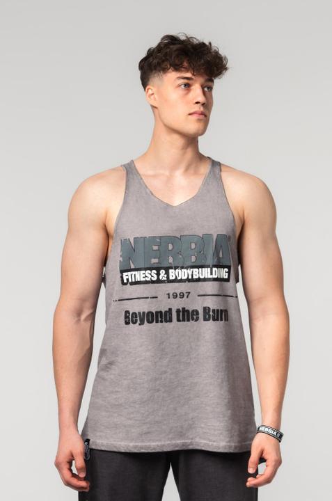 Actual product image Nebbia Washed-off oversized tank top Max Out 359 - light grey (XXL)