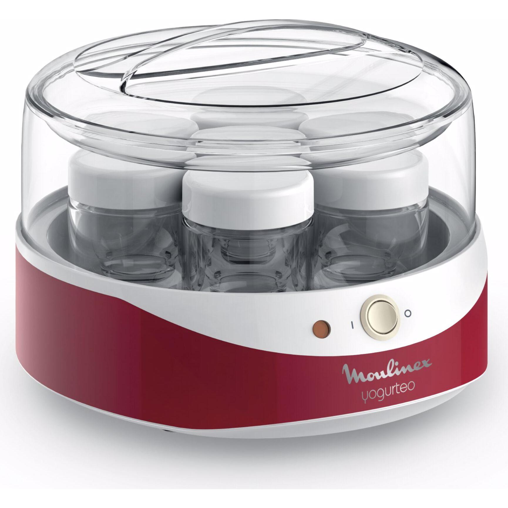 Moulinex YG 2295 Yogurteo, Fun Kitchen, Transparent, Rot
