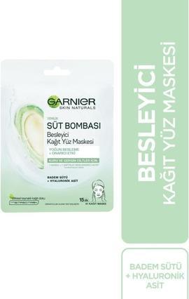 Immagine prodotto Garnier Skin Naturals Milky Tissue Mask - Maschera viso tessile con latte di mandorla per pelle secca e