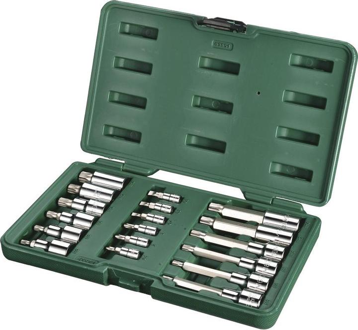 Actual product image SATA Socket wrench set 1/4"+ 1/2" 18-piece multi-tooth