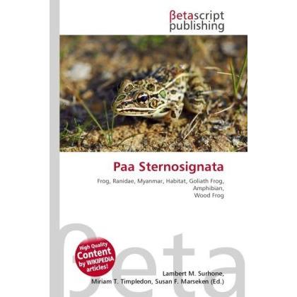 Paa Sternosignata, Fachbücher von Lambert M. Surhone, Susan F. Marseken, Miriam T. Timpledon