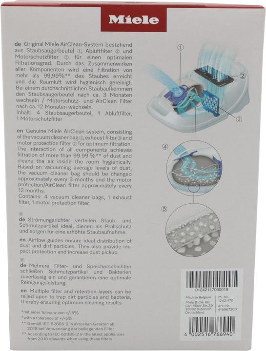 Produktbild Miele 124211700 HyClean Pure G/N (4x)