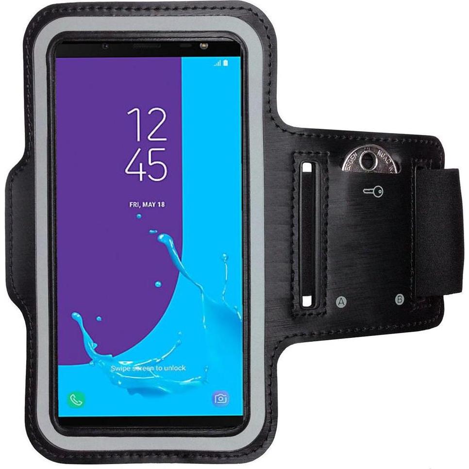 CoverKingz Sportarmband für Samsung Galaxy J6 2018, Smartphone Sportarmband, Schwarz