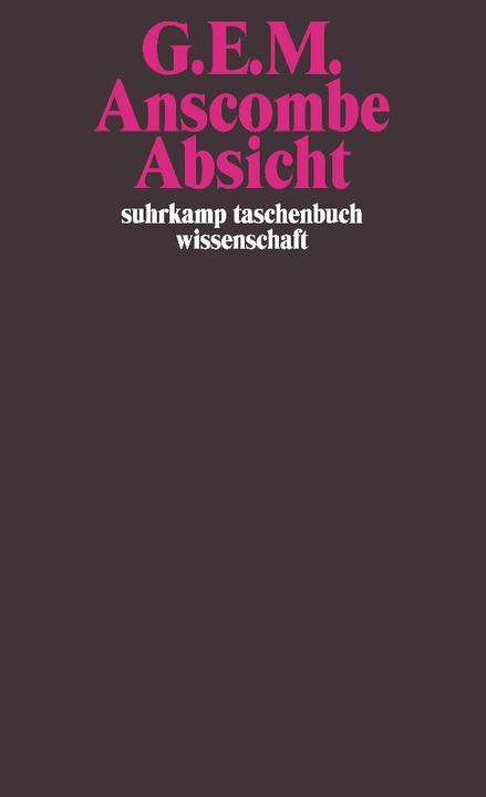 Produktbild Absicht (Deutsch, Gertrude Elizabeth Margaret Anscombe, 2010)