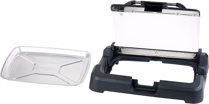 Actual product image Rosenstein & Söhne XL table grill with glass lid & ceramic-coated grill plate