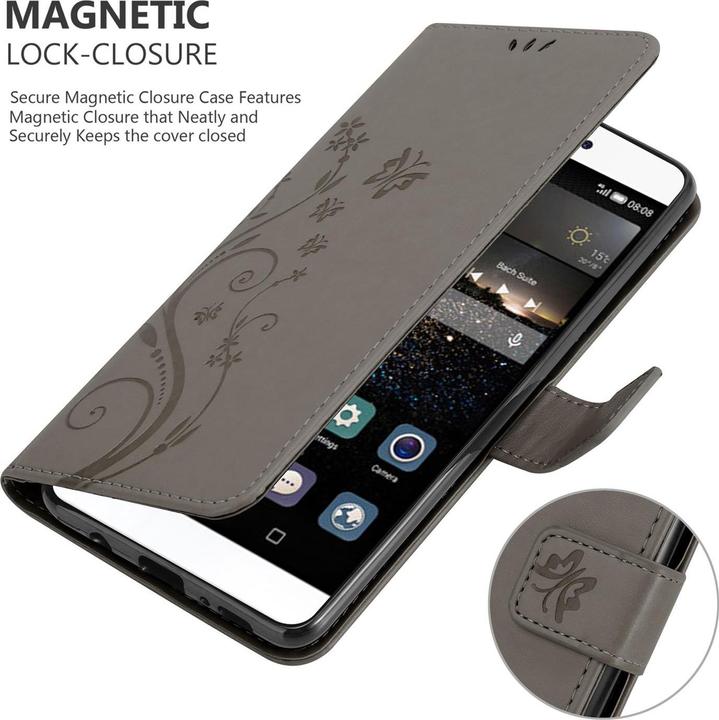 Actual product image Cadorabo Flower Book Cover (Huawei P8)