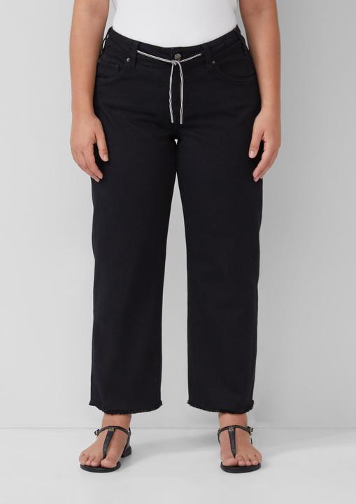 Produktbild S.Oliver Jeans-Hose Cropped-Jeans / Straight Fit / Mid Rise / Straight Leg / offener Saum (46)