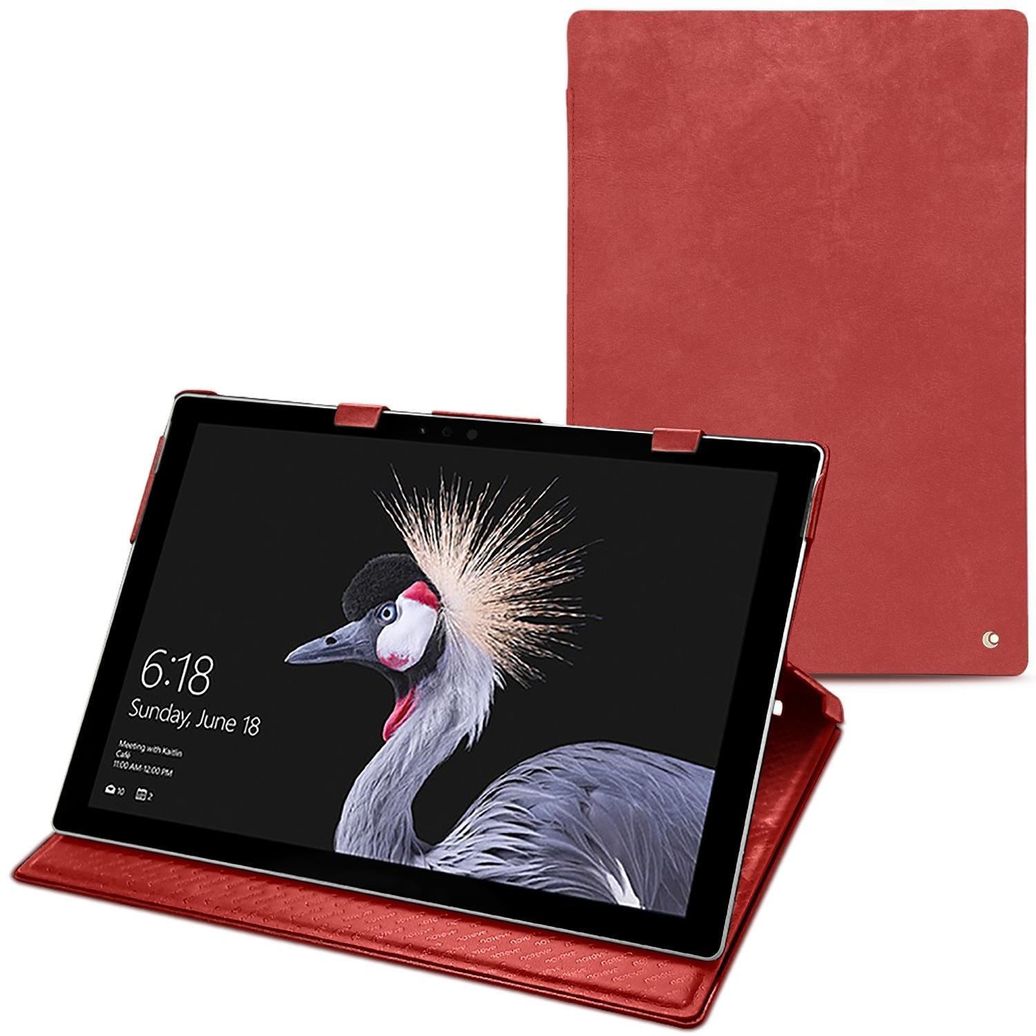 Noreve Lederschutzhülle (12.30", Microsoft), Notebooktasche, Rot