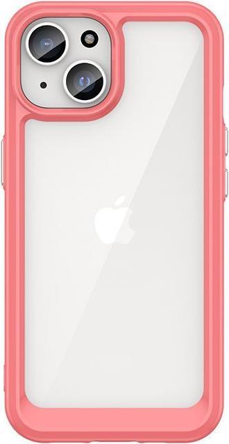 Immagine prodotto Hurtel Custodia rinforzata Outer Space con cornice flessibile per iPhone 15 - rosso (Apple iPhone 15)