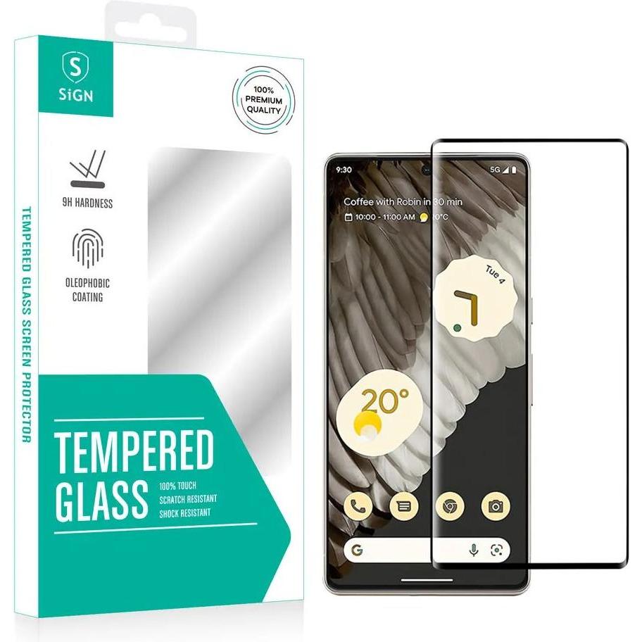 SIGN Protezione dello schermo 2.5D Vetro temperato per Google Pixel 7 Pro 5G (Google Pixel 7 Pro), Pellicola protettiva smartphone