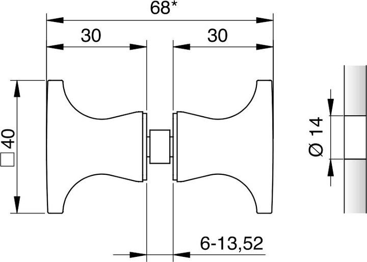 Produktbild Pauli+Sohn Glastürknopf 8237 (Türknopf)