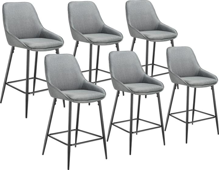 Produktbild tectake Thekenstuhl Siera mit Rückenlehne