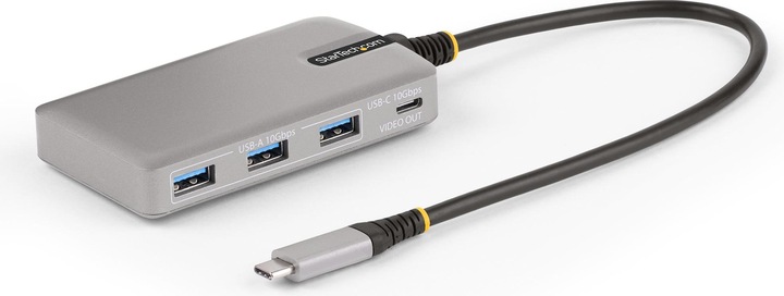 Produktbild StarTech com 4-Port USB-C Hub mit DP Alt Mode Videoausgang 4K 60Hz - USB-C auf 3x USB-A & USB-C, 100 (USB-C, 4 Ports)
