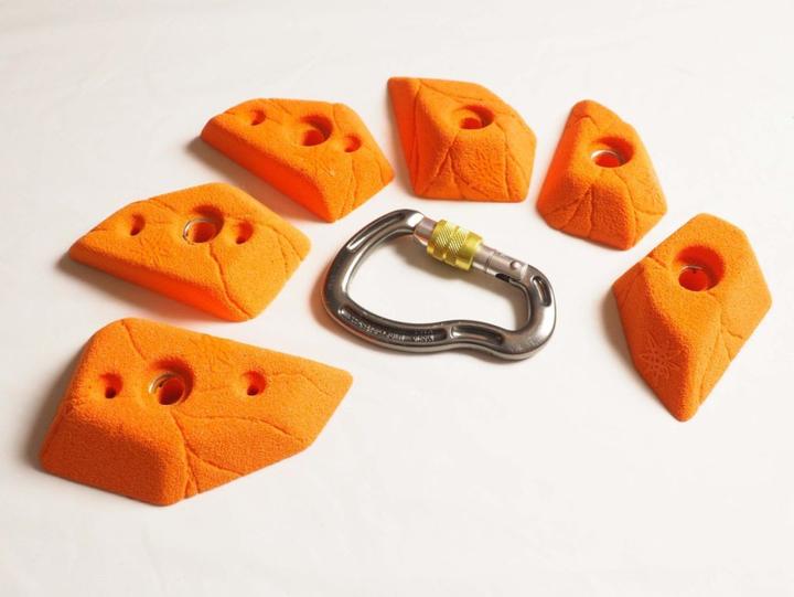 Actual product image Allgäu Holds Biometrics Foot Climbing Handles Set (Orange)