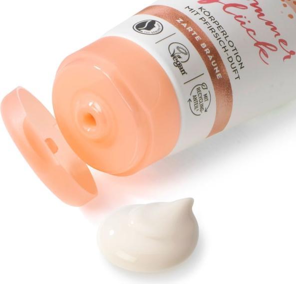 Produktbild dm alverde Körperlotion Zarte Bräune Bio-Pfirsich (Selbstbräunungsschaum)