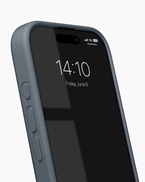 Image du produit iDeal Of Sweden Étui en silicone pour iPhone 16 - Bleu nuit (Apple iPhone 16)