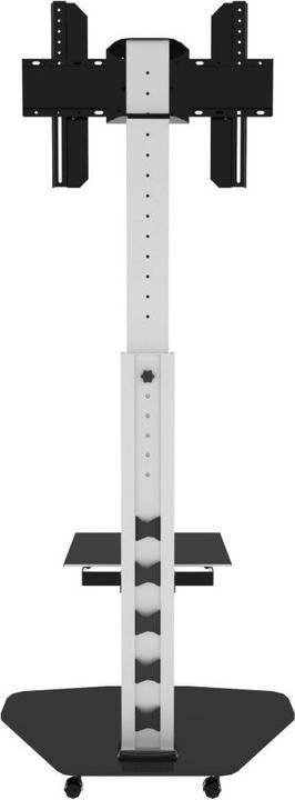 Produktbild Techly ICA-TR3SL - Wagen für flat panel - Temperglas - Silber - Bildschirmgrösse: 94-178 (70", 40 kg)