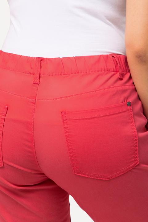 Produktbild Ulla Popken Caprihose Sienna, Fransensaum, schmales Bein, Stretch (62)