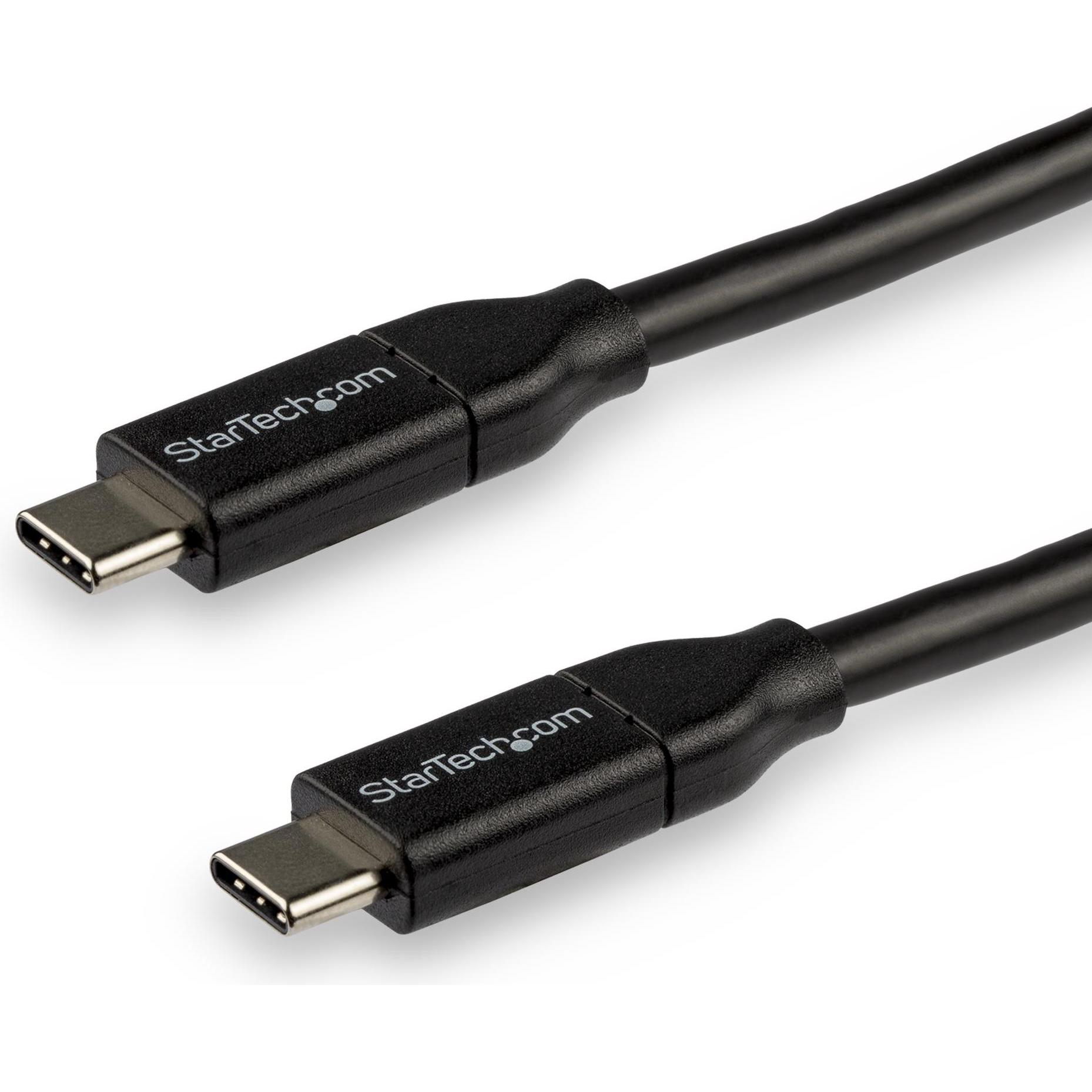 StarTech USB-C auf USB-C Kabel mit 5A Power Delivery - St/St - 3m - USB 2.0 - USB-IF zertifiziert - USB Ty... (3 m, USB ...
