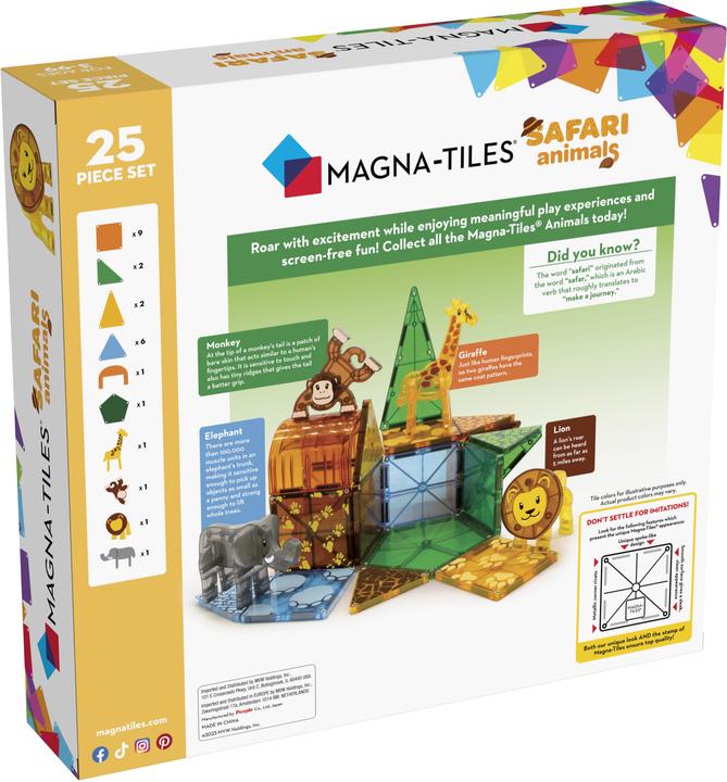 Actual product image Magna-Tiles Safari animals