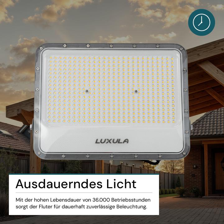 Produktbild Luxula LED-Fluter, EEK: E, 300W, 37500lm, 4000K, IP65, grau (37500 lm, IP65)
