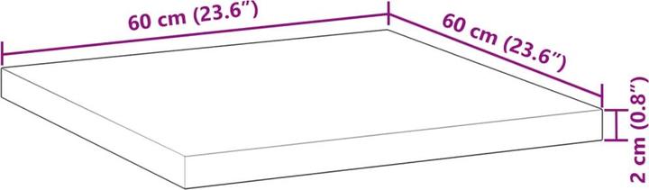 Produktbild vidaXL Gemünden a (60 x 60 x 2 cm)