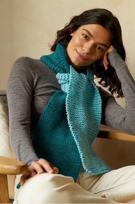 Actual product image DMC Mindful Making scarf knitting set