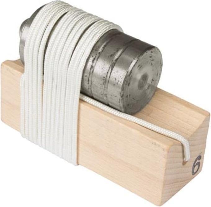 Actual product image Velleman PLUMB-BOB - FLAT TIP - ON BLOCK - 800 g