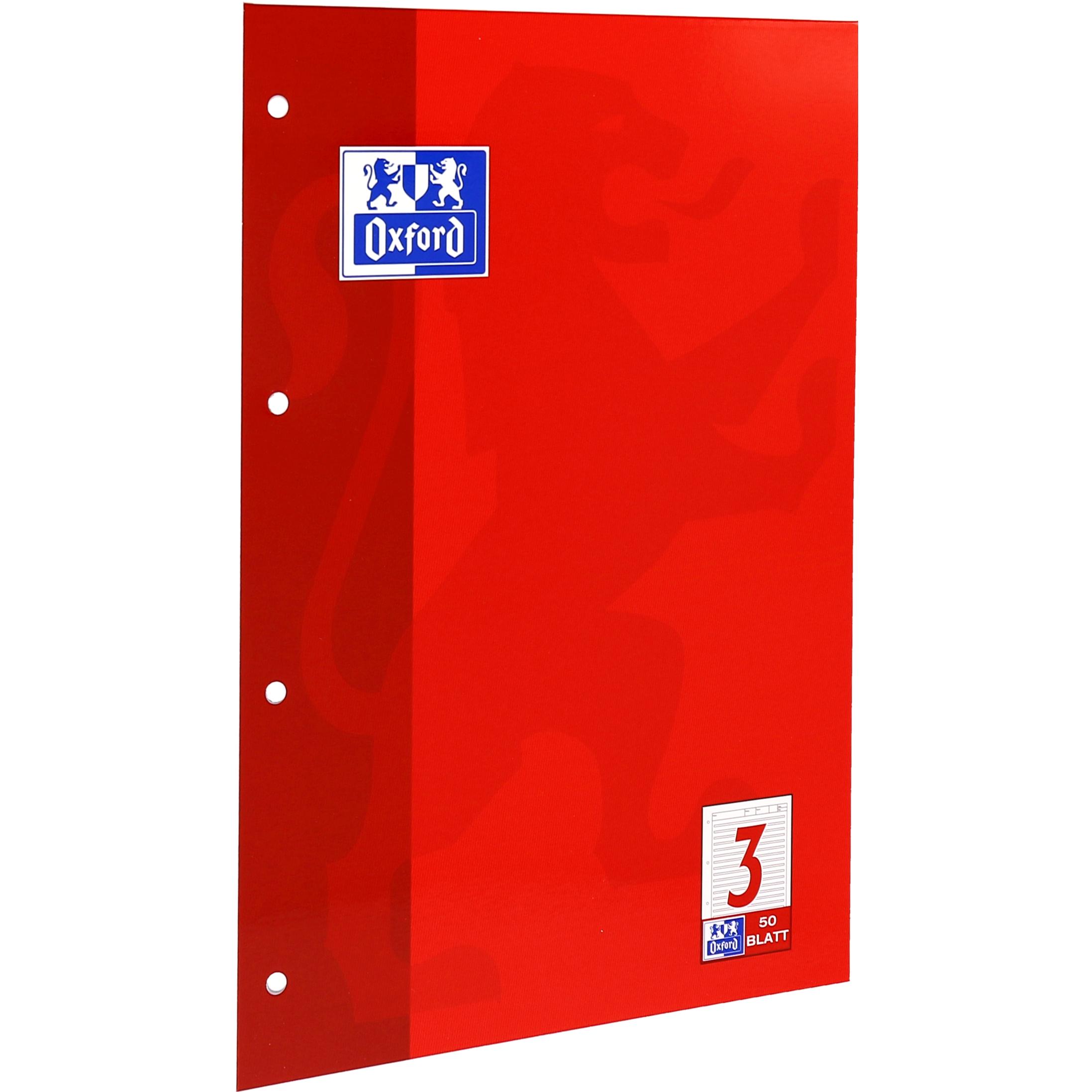 Thumbnail - Oxford, Heft + Block, Arbeitsblätterblock, A4, Lineatur 3 (A4, Harter Einband)