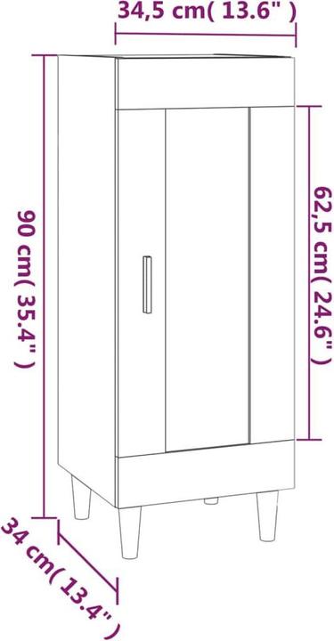 Produktbild vidaXL Sideboard (34.50 x 34.50 x 90 cm)