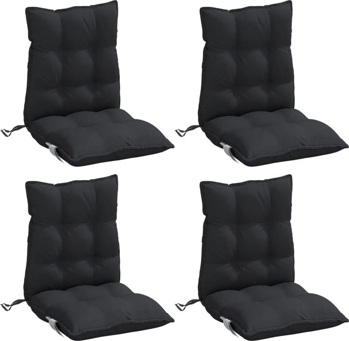 Actual product image vidaXL Low backrest cushions 4 pcs. Oxford fabric (100 x 50 x 7 cm)