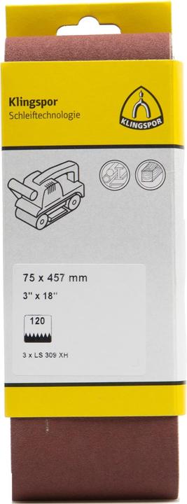 Produktbild Klingspor LS 309 XH SB-verpackt - Hobbänder 75 x 457 mm (60)