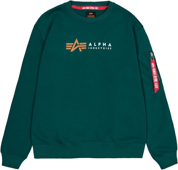 Produktbild Alpha Industries Heren Alpha Label sweatshirt, Force Green, L, Force Green, L (L)