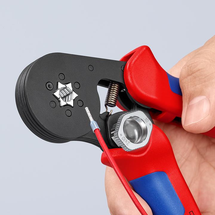 Image du produit Knipex Pince à sertir auto-ajustable pour embouts de câble (180 mm)